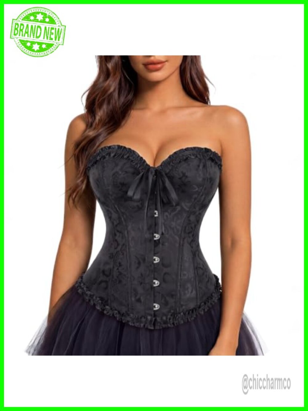 Renaissance Corset Top Vintage Shapewear Bustier Lace-Up Costume Party